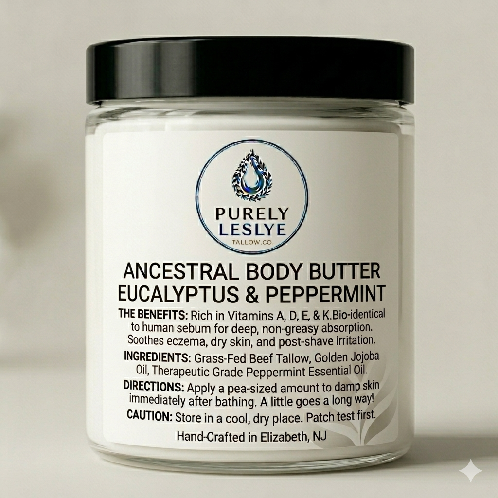 Beef Tallow Bodybutter Peppermint Eucalyptus